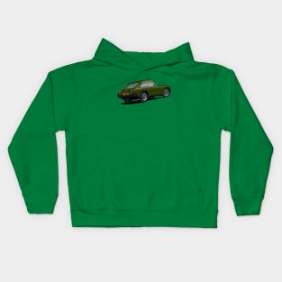 MGB GT V8 classic MG Car in Green Kids Hoodie